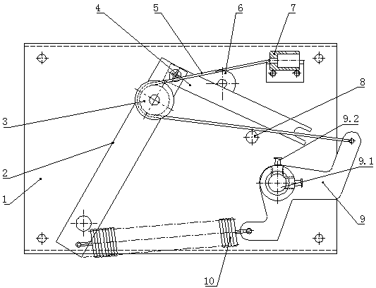 Long-distance actuating mechanism of fireproof valve