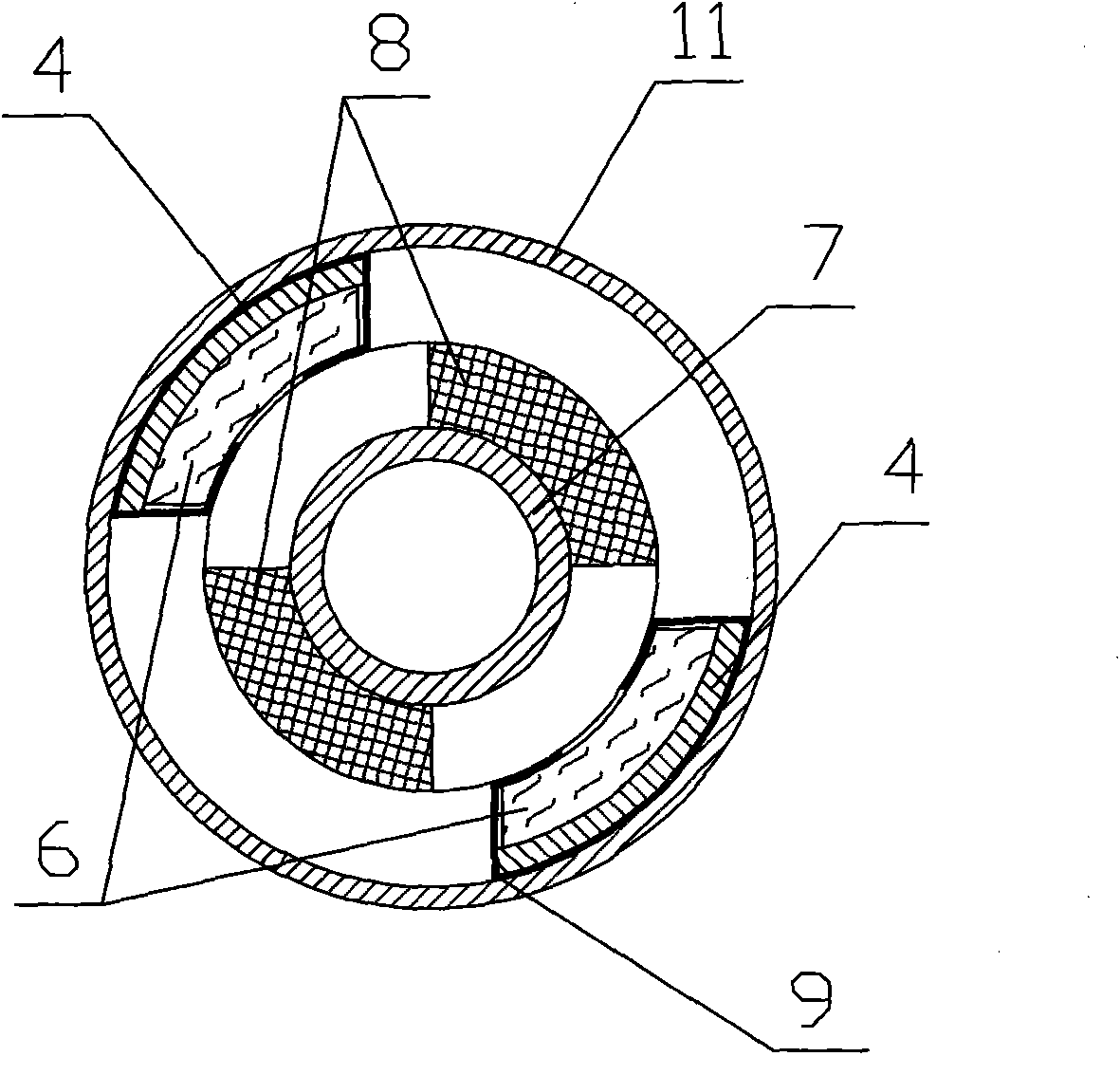 Method for removing iron by magnetizing fluid and device thereof