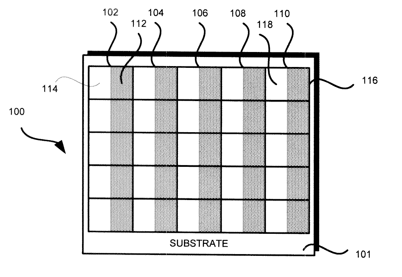 Alternating row infrared filter for an image sensor
