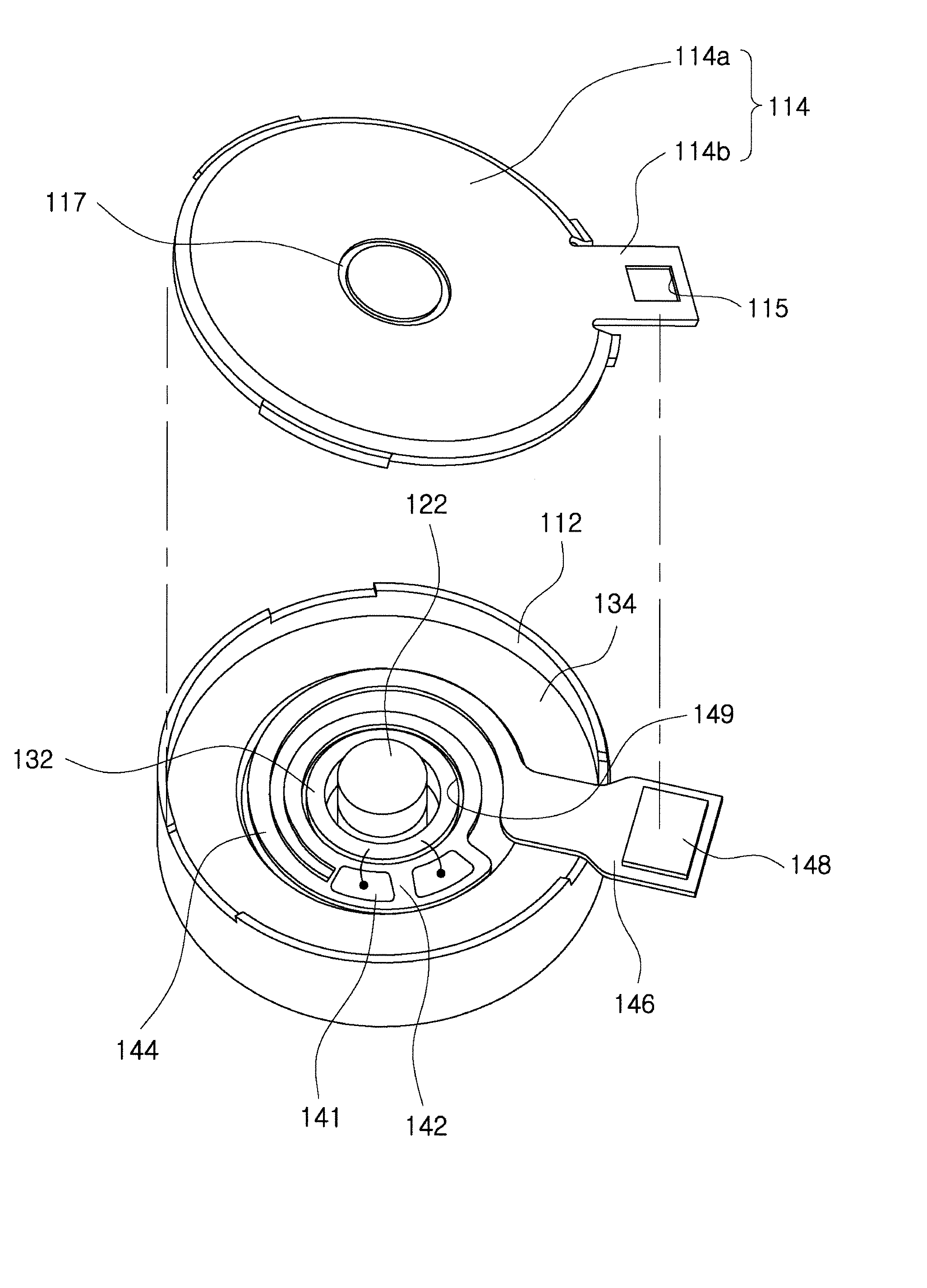 Linear vibrator having exposure hole or groove in the cover
