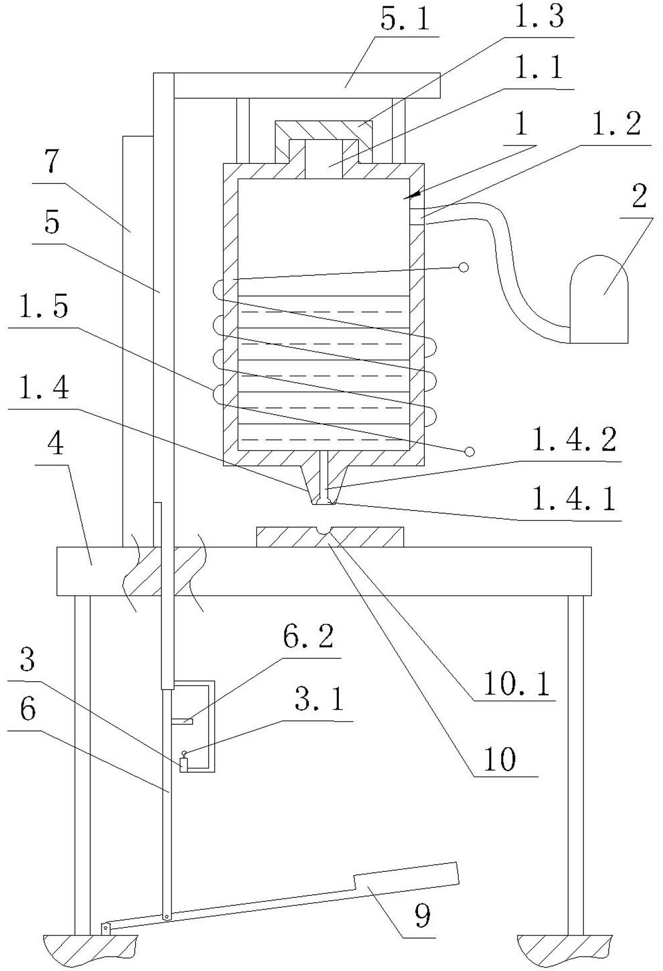 Tool for adding alloy fusible core to fuse link