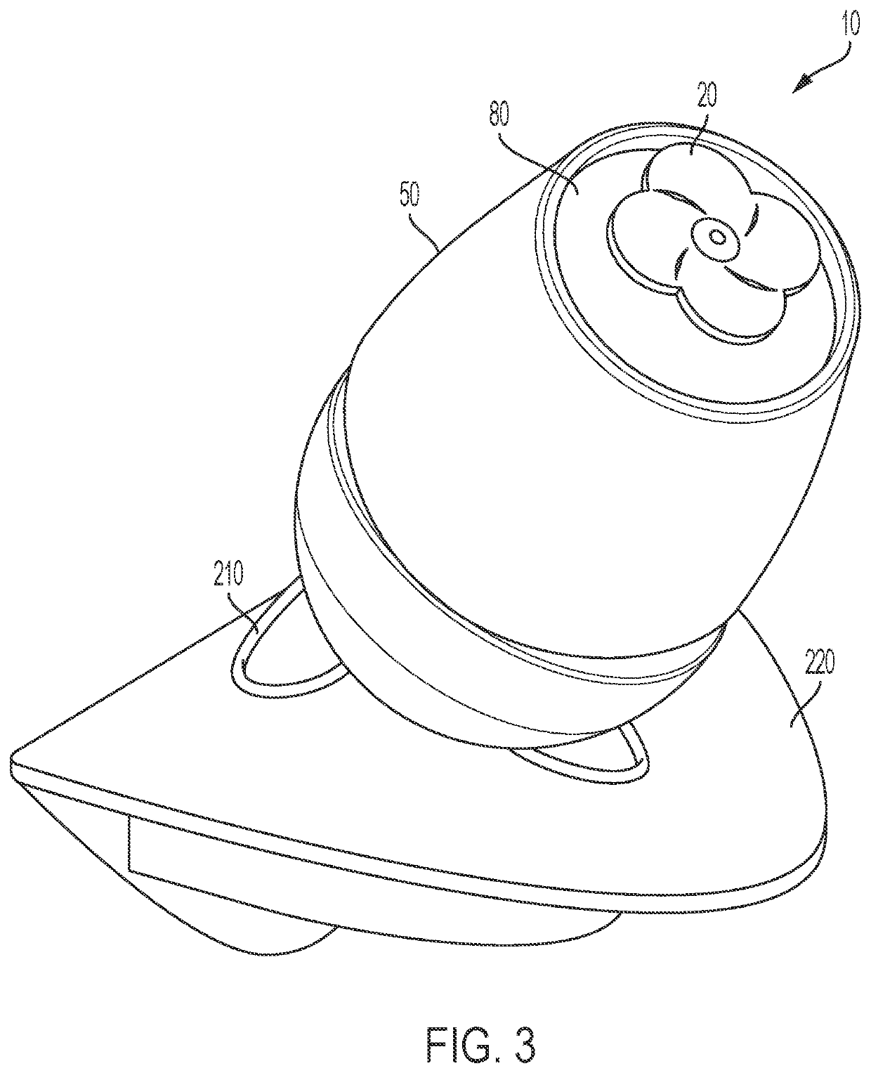 Rotatable form shadow casting device