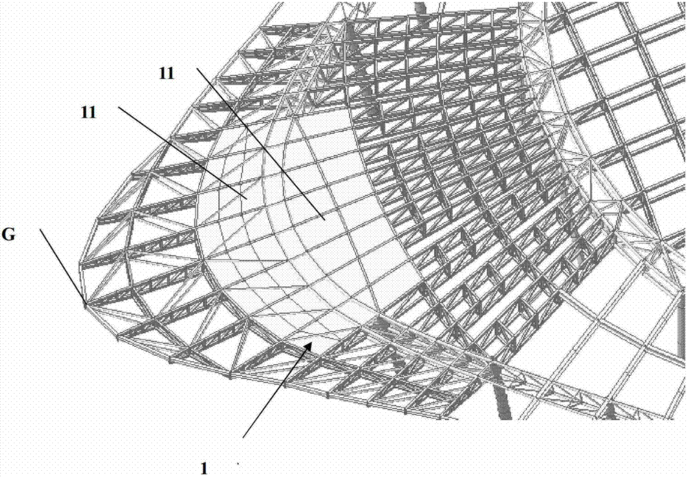 Composite structure of locally applying skin on truss and method for analyzing and calculating safety thereof