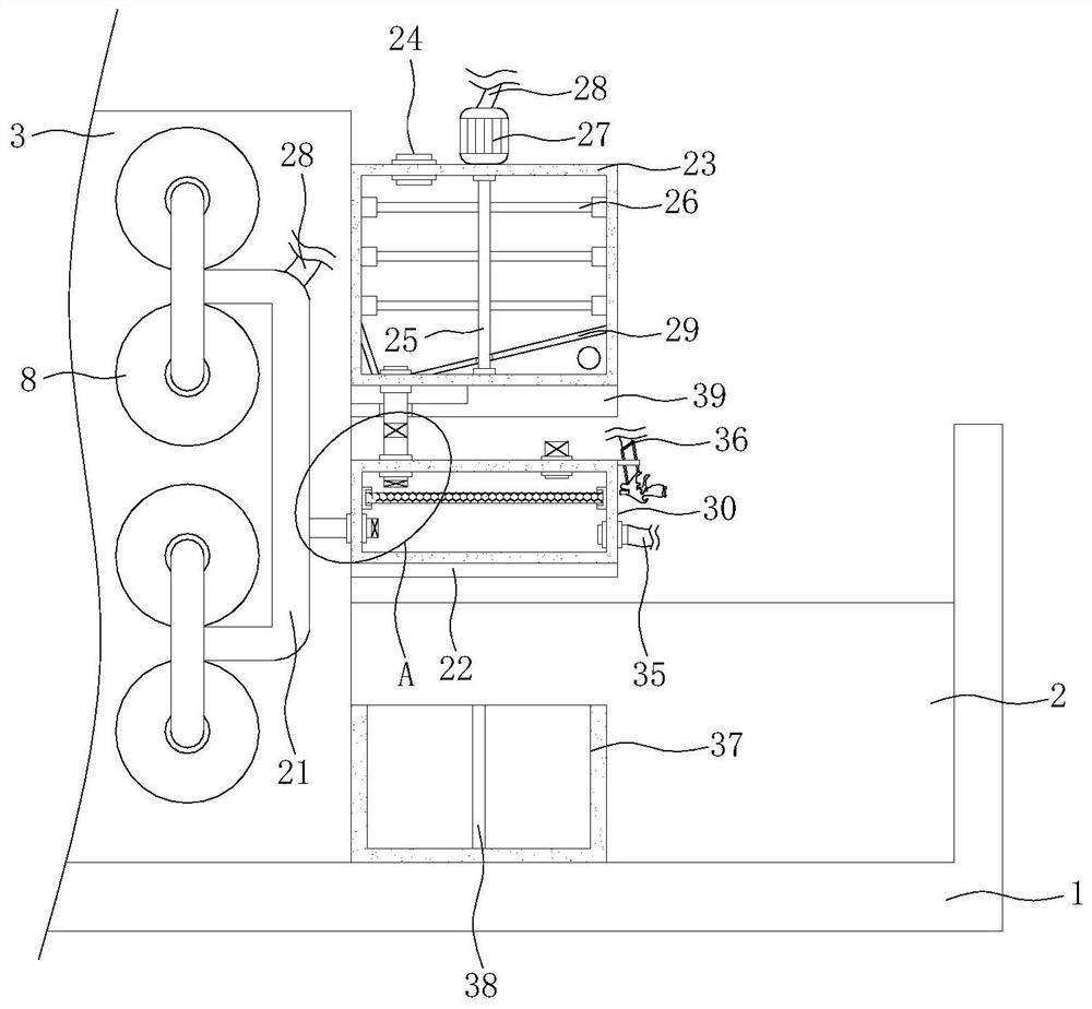 A large-area painting device for exterior walls of buildings