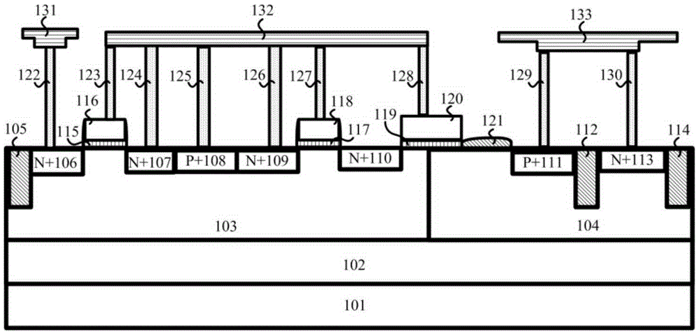 LDMOS-SCR device with source-end embedded finger NMOS