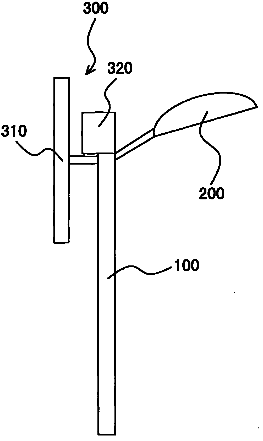 Streetlamp supplied with power generated through pressure