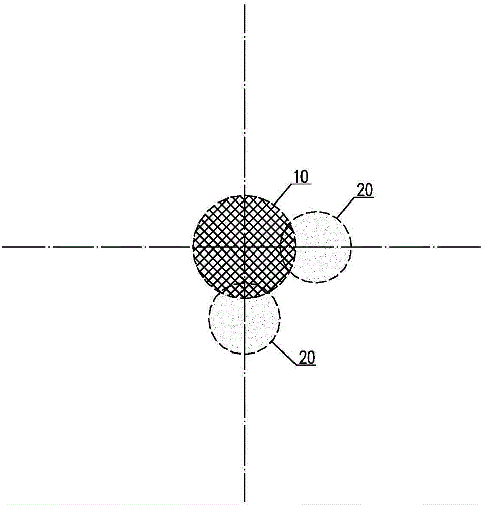 Semi-mechanical hole-forming method for super-large diameter hard rock cast-in-place pile