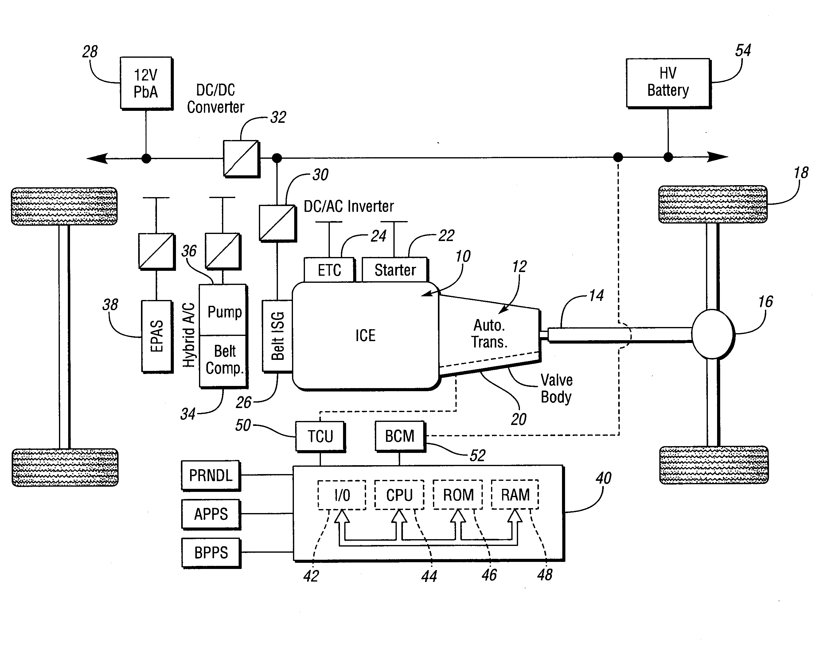 Method for Controlling a Micro-Hybrid Electric Vehicle with an Automatic Transmission