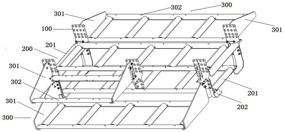 General structure of a vehicle battery frame