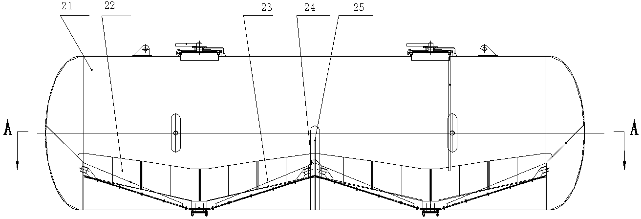 Discharging pot for powder and particle materials