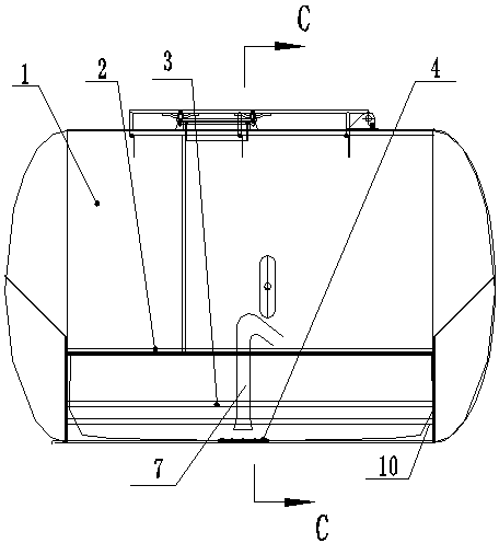 Discharging pot for powder and particle materials