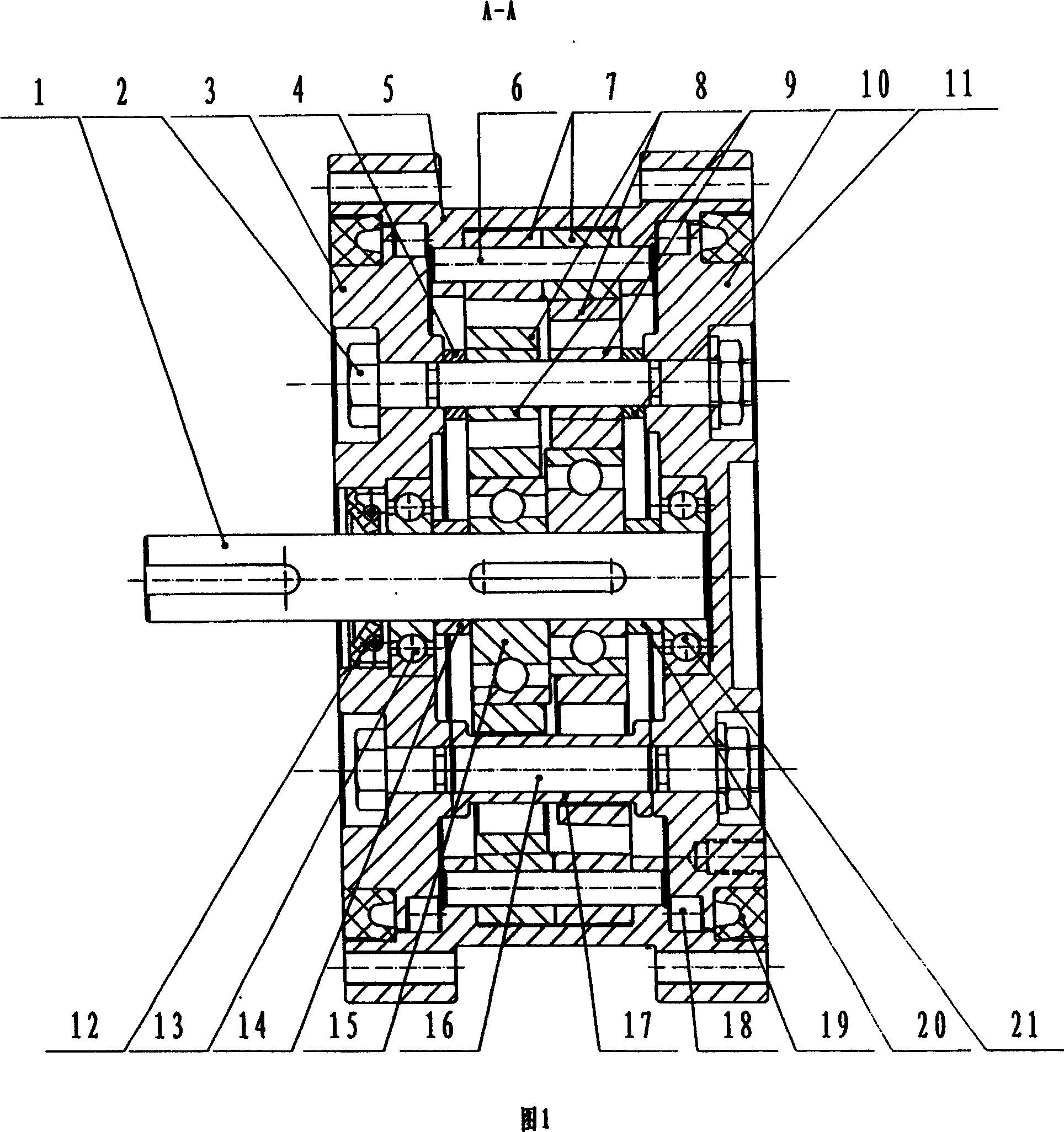 Double-disc cycloid cam planet driving device