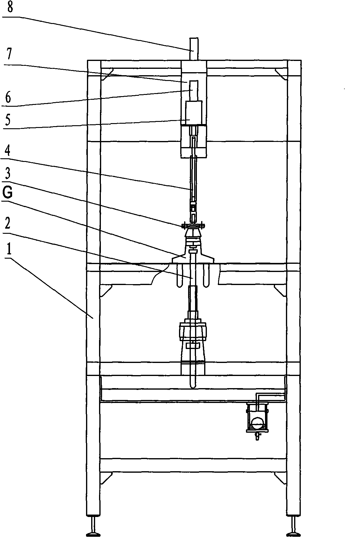 Life testing device for single-handle double-control water nozzle