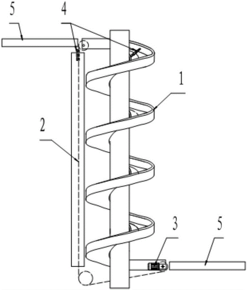 Spiral type vertical conveying device