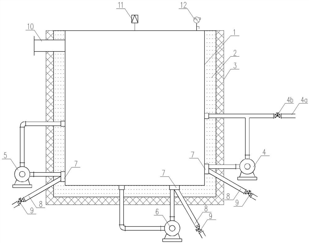 High-temperature hot-pressing pump pickling device for non-metal mine