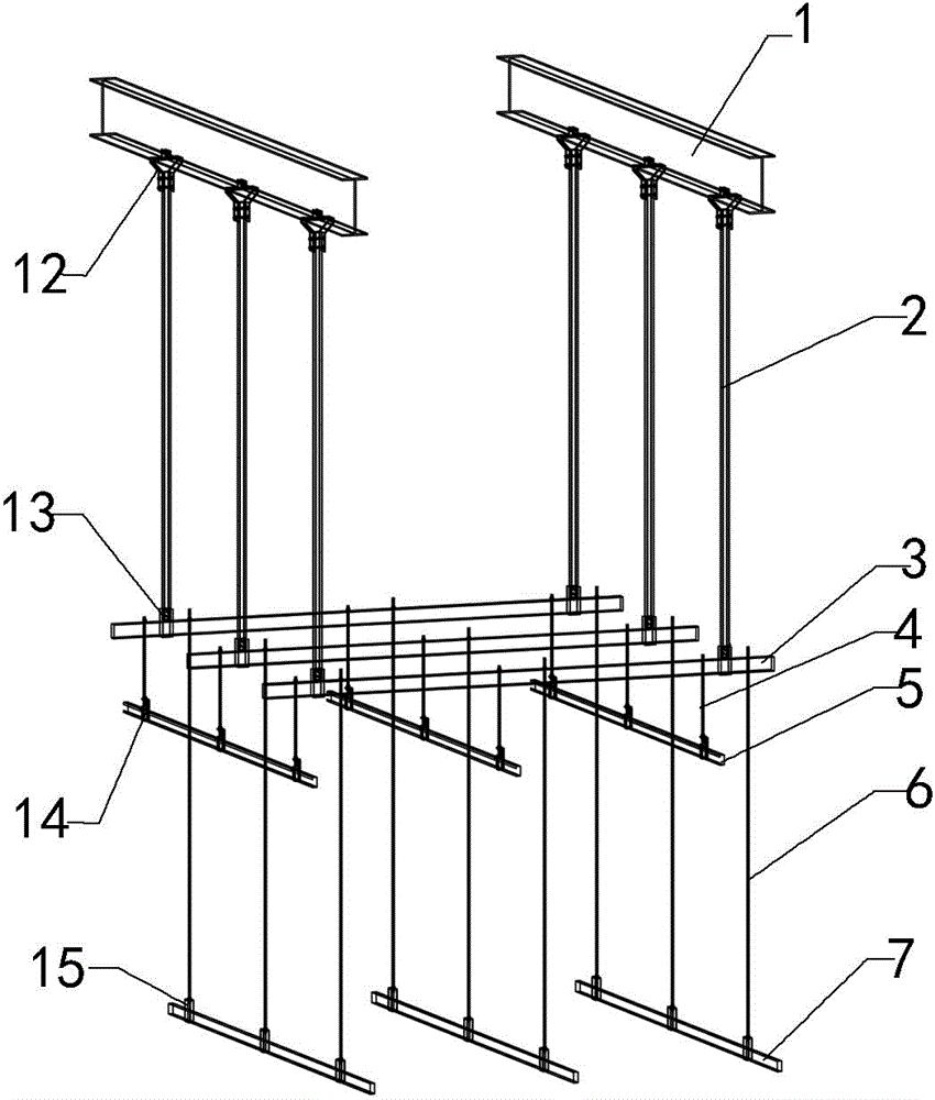 Ceiling joist and double-layer construction platform integrated structure and manufacturing method thereof