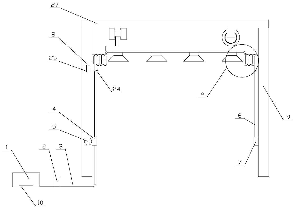 Automatic water spraying and extinguishing system with accurate spraying function