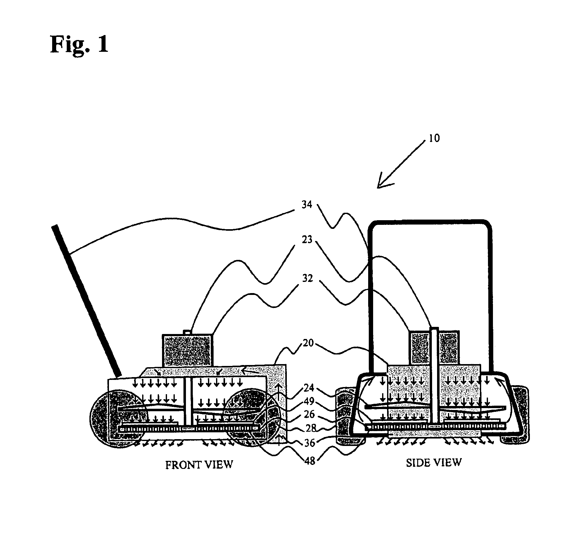 Apparatus for fine pulverization of dry leaves and garden debris