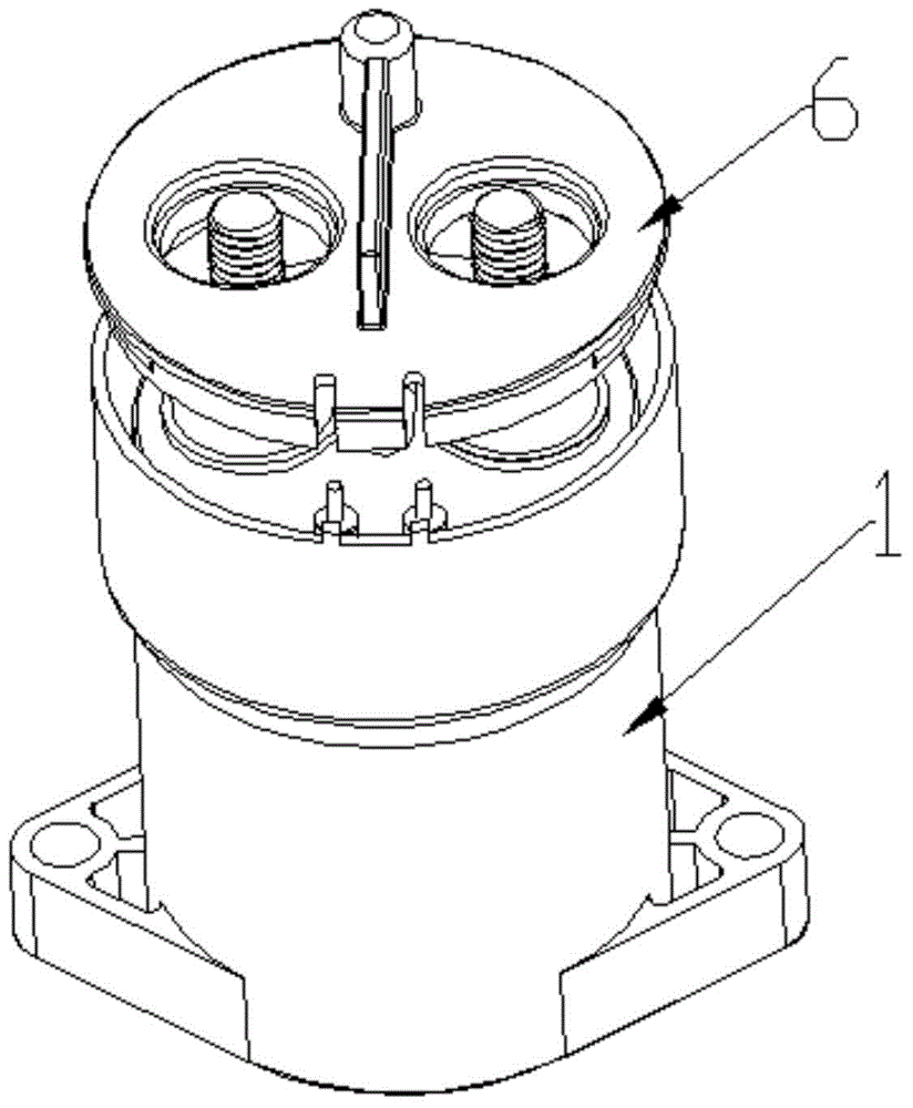 Sealing structure of DC contactor