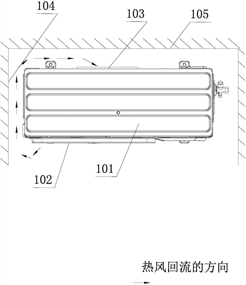 Outdoor unit of air conditioner and control method for preventing return air