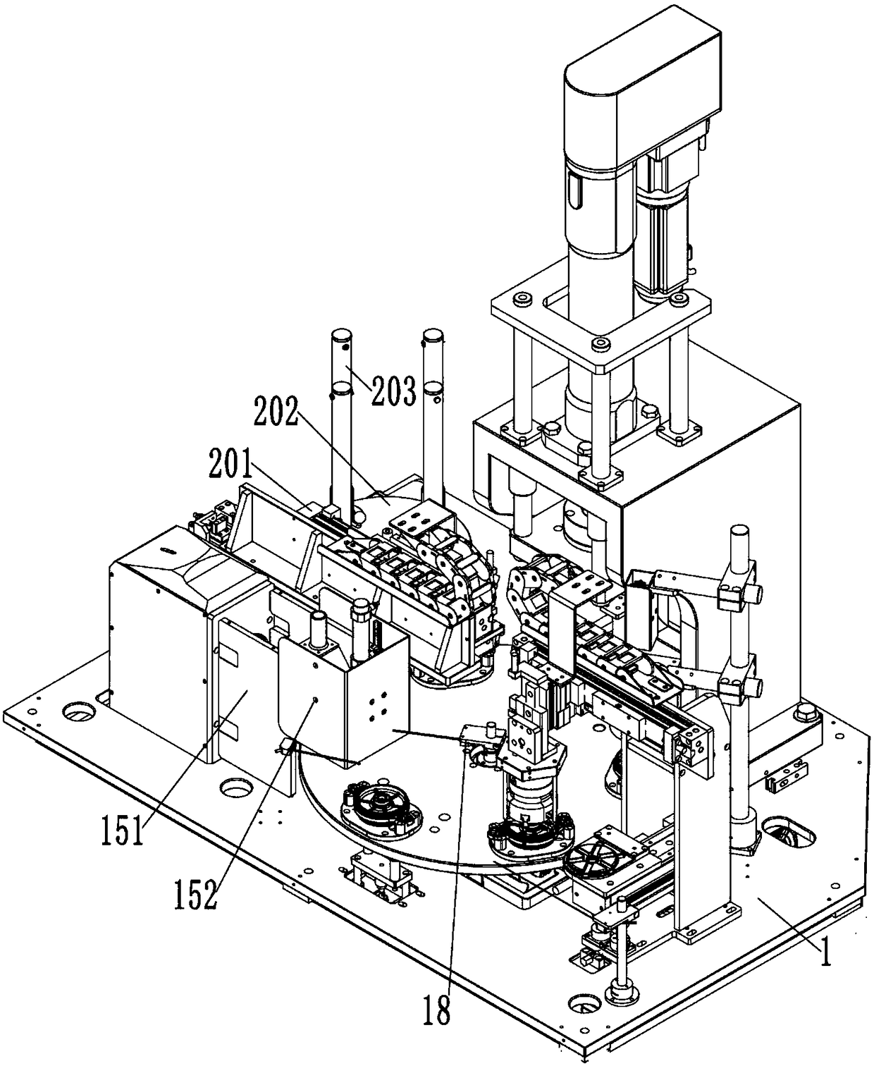 Gearbox rear cover bearing high-precision assembling equipment