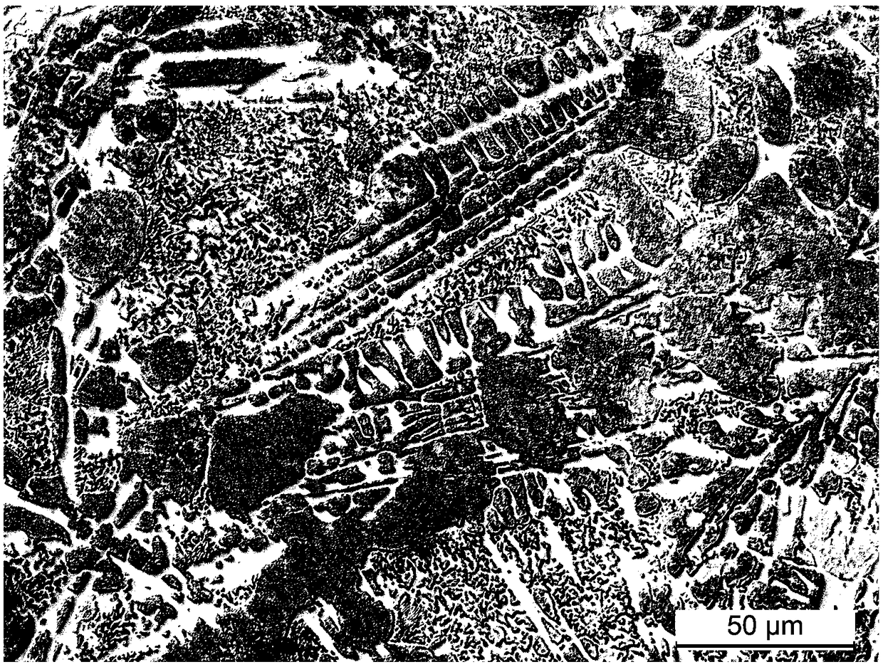 Erbium carbonate metamorphosed and toughened high-hardness alloy and casting method thereof