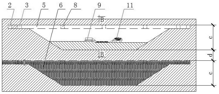 A kind of high-efficiency filling and mining method of extra-thick coal seam