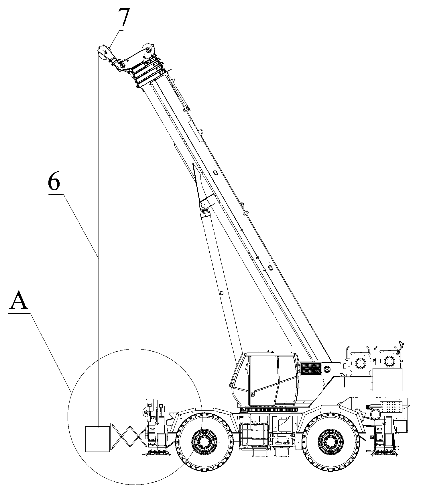 Crane protective device and crane