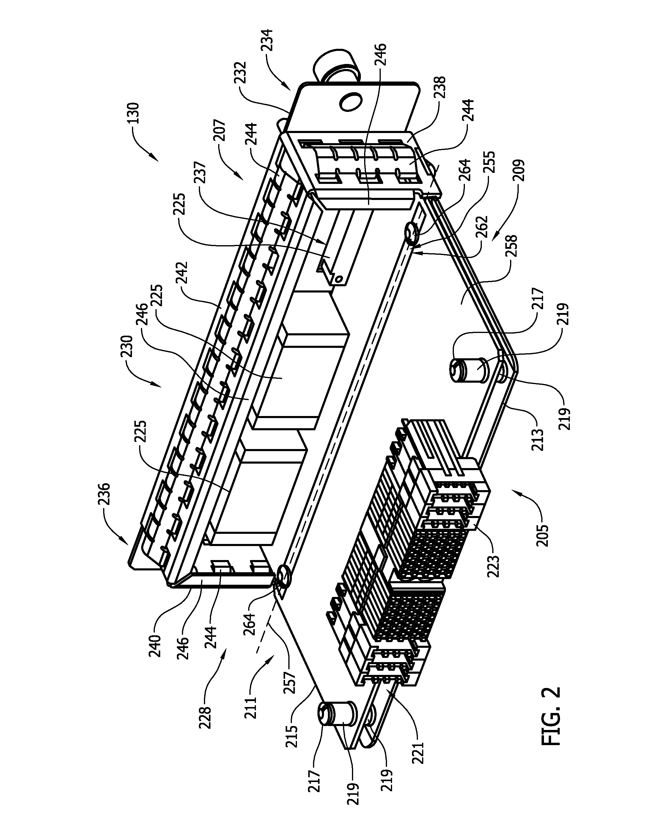 Module for use with a monitoring system and method of assembling same