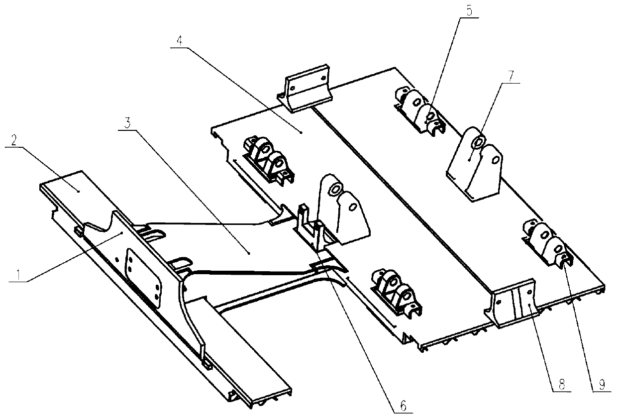 Traction bolster buffer structure for suspension type monorail train