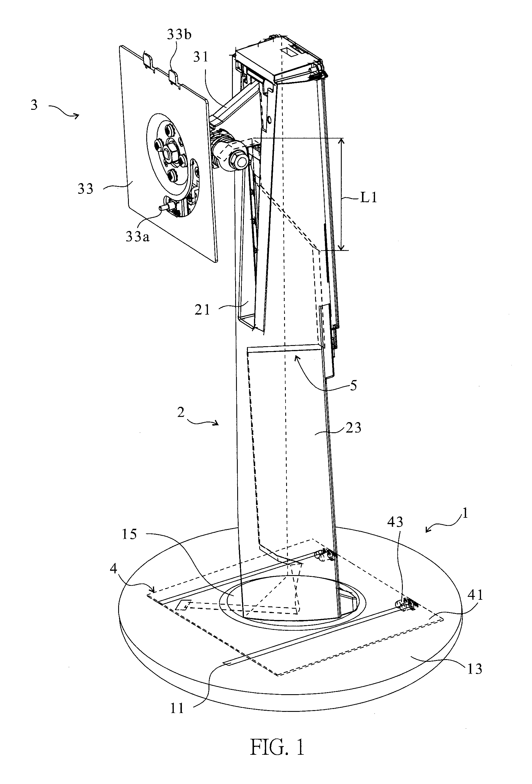 Supporting stand for display device