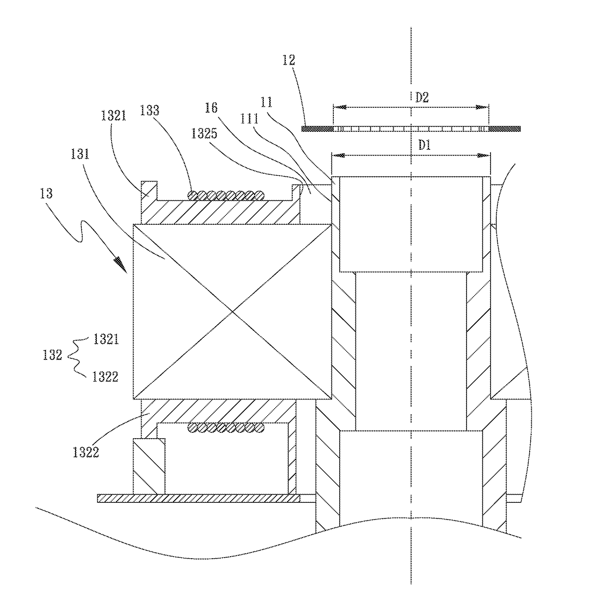 Stator fixing structure