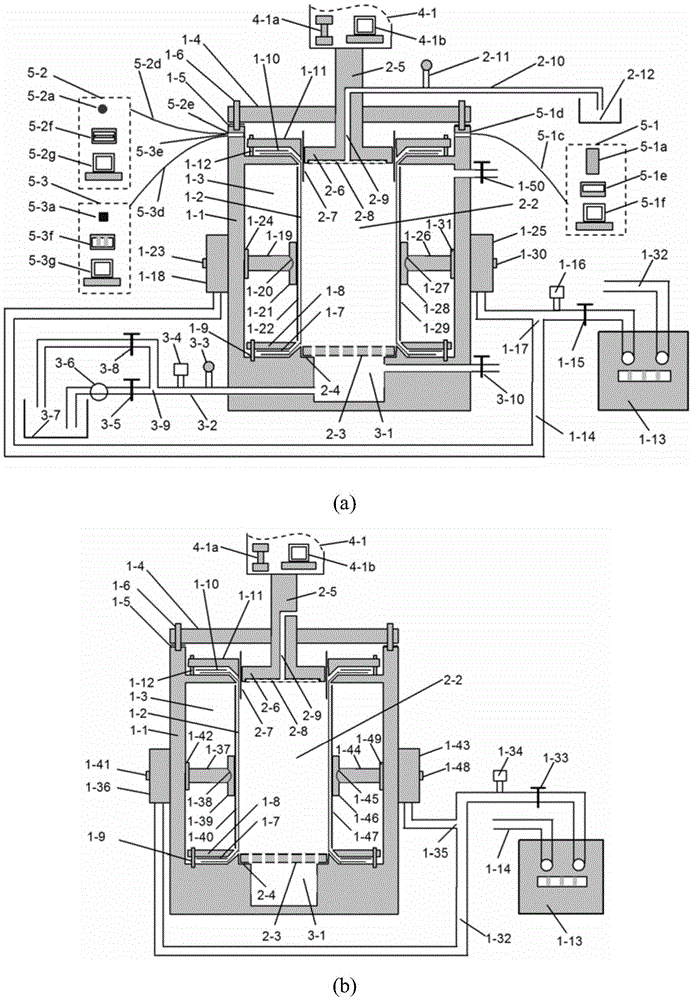 True triaxial loading and unloading test device for large-size bedded pressure-bearing rock and testing method