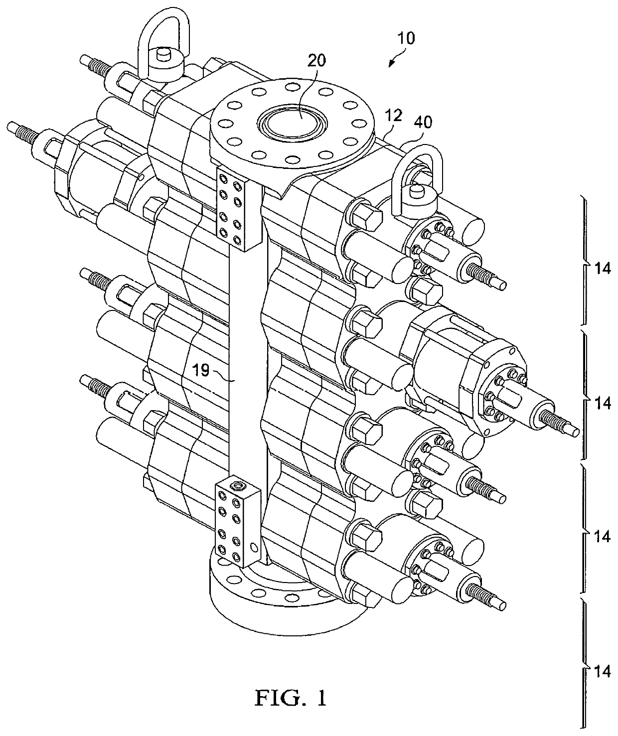 Blowout preventer with pressure equalization block