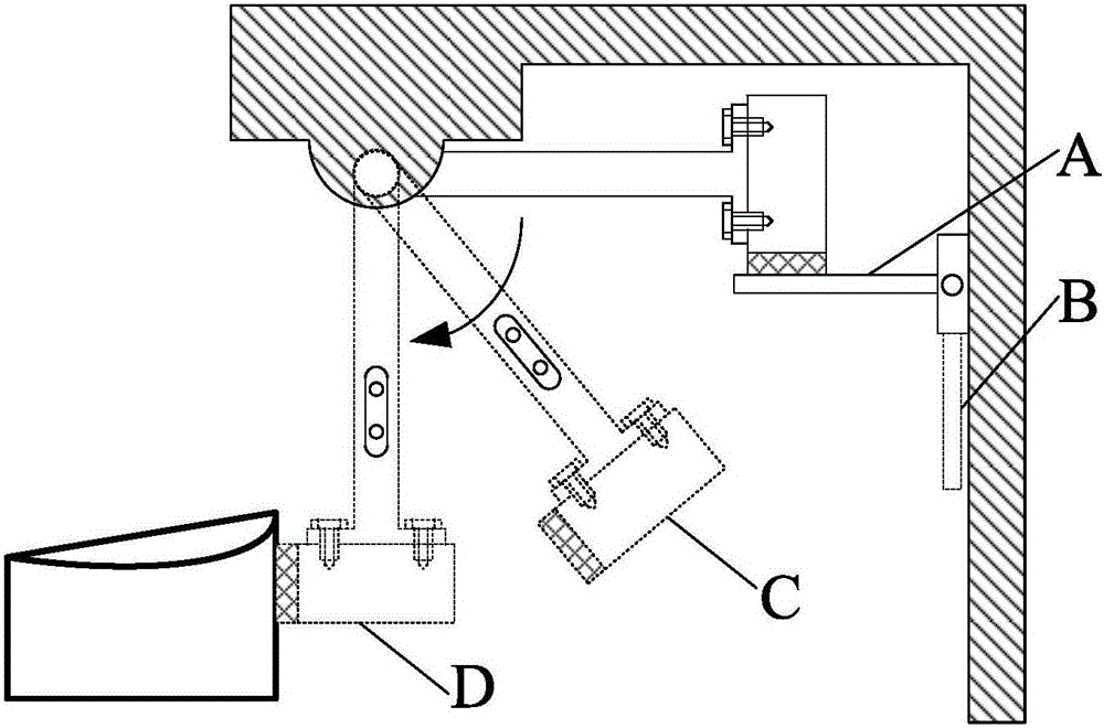 Pendulum type automobile instrument collision test device