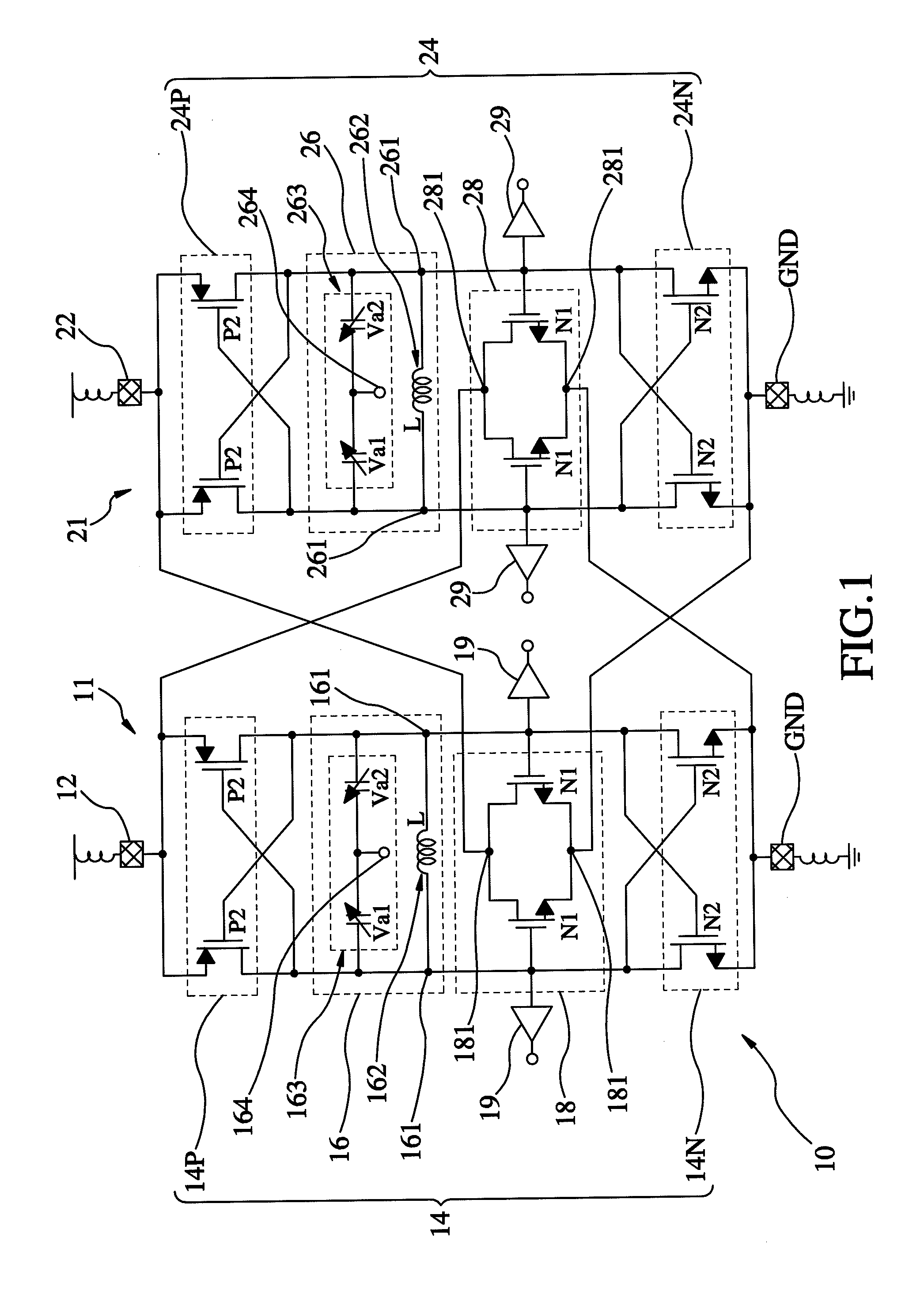 Quadrature voltage-controlled oscillator and method of providing four-phase output signals