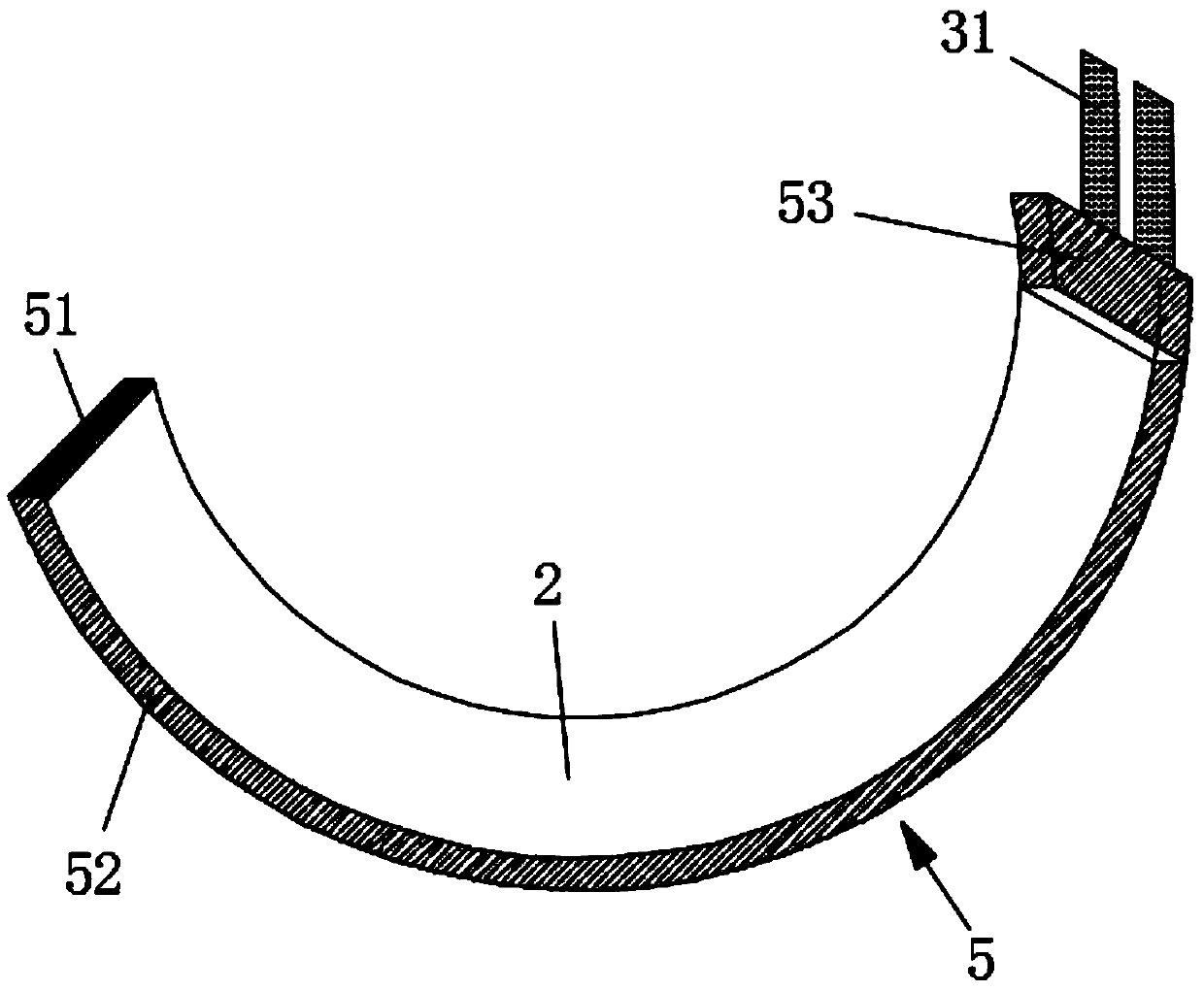 Arc-shaped flexible package lithium battery and manufacturing method thereof