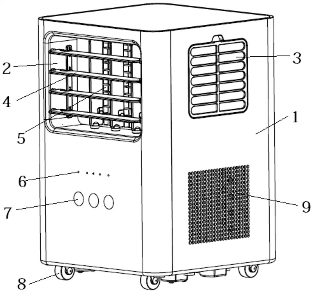 Exhaust-pipe-free energy storage portable air conditioner