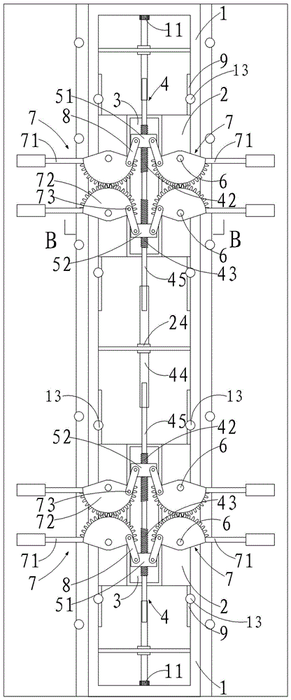 An automatic reset vehicle lifting device for a three-dimensional parking garage