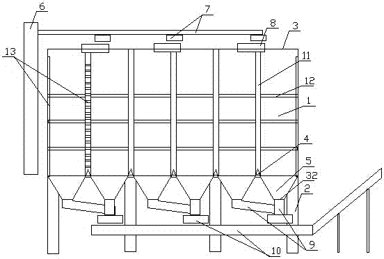 A square automatic operation silo