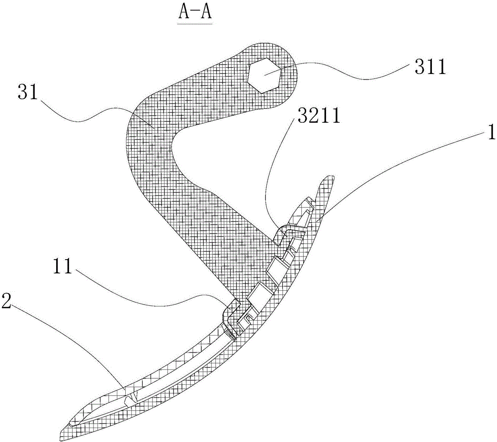 Air deflector component and air conditioner provided with same