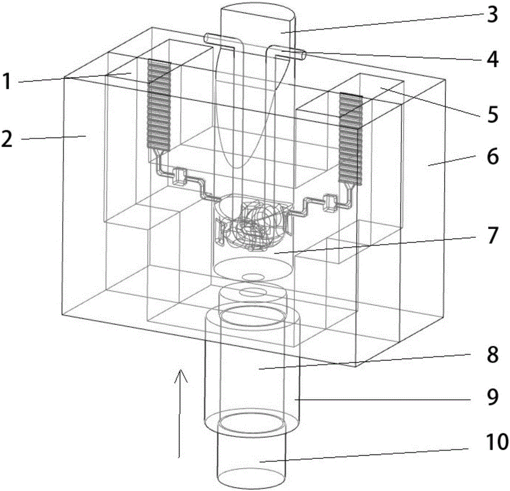 Method and device for improving quality of squeezing and casting piston casting