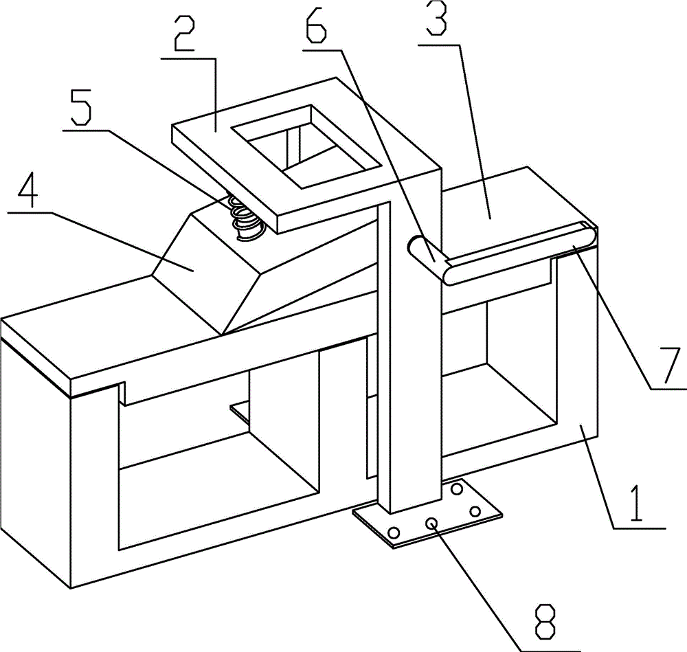 Scraper device for concrete brick pallet