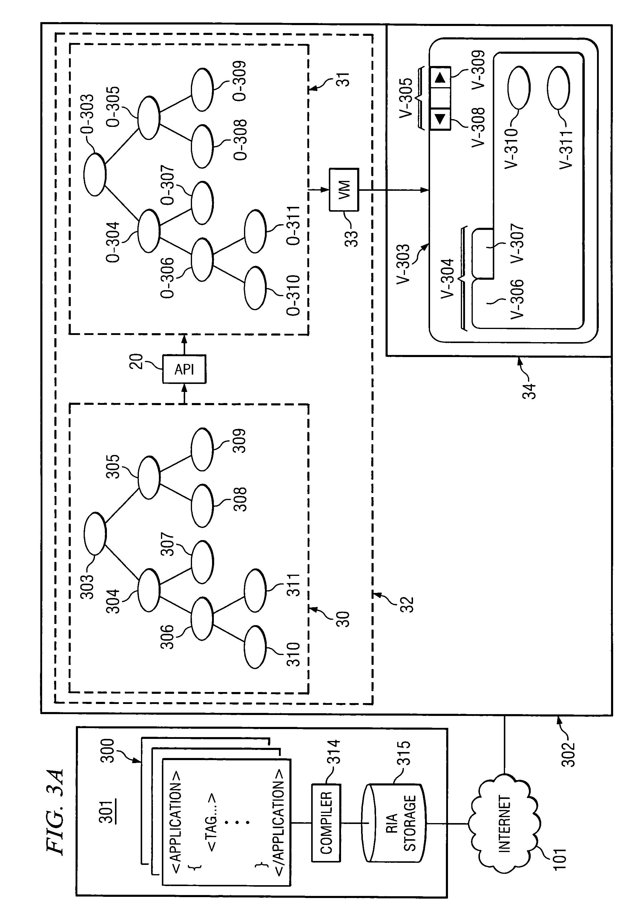 System and method for managing instantiation of interface elements in rich internet applications