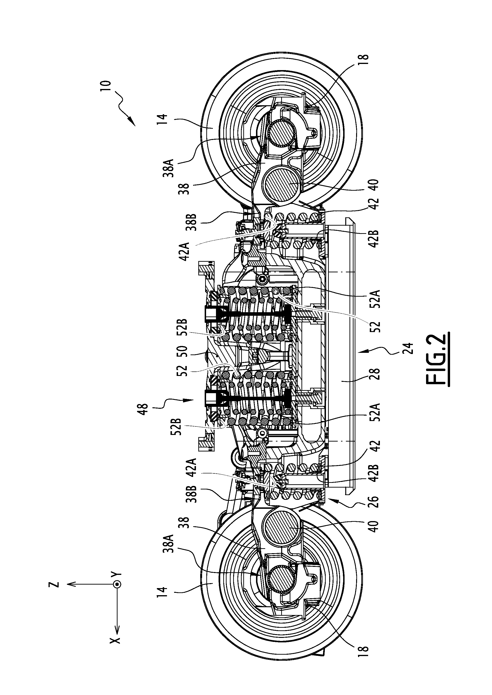 Bogie for Railway Vehicle with a Suspension System