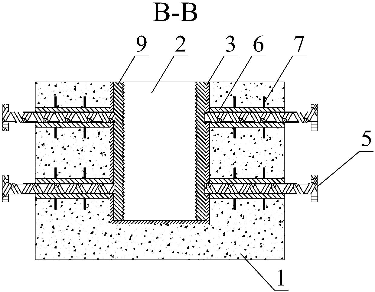 Reusable wall low-cycle repeated loading test foundation