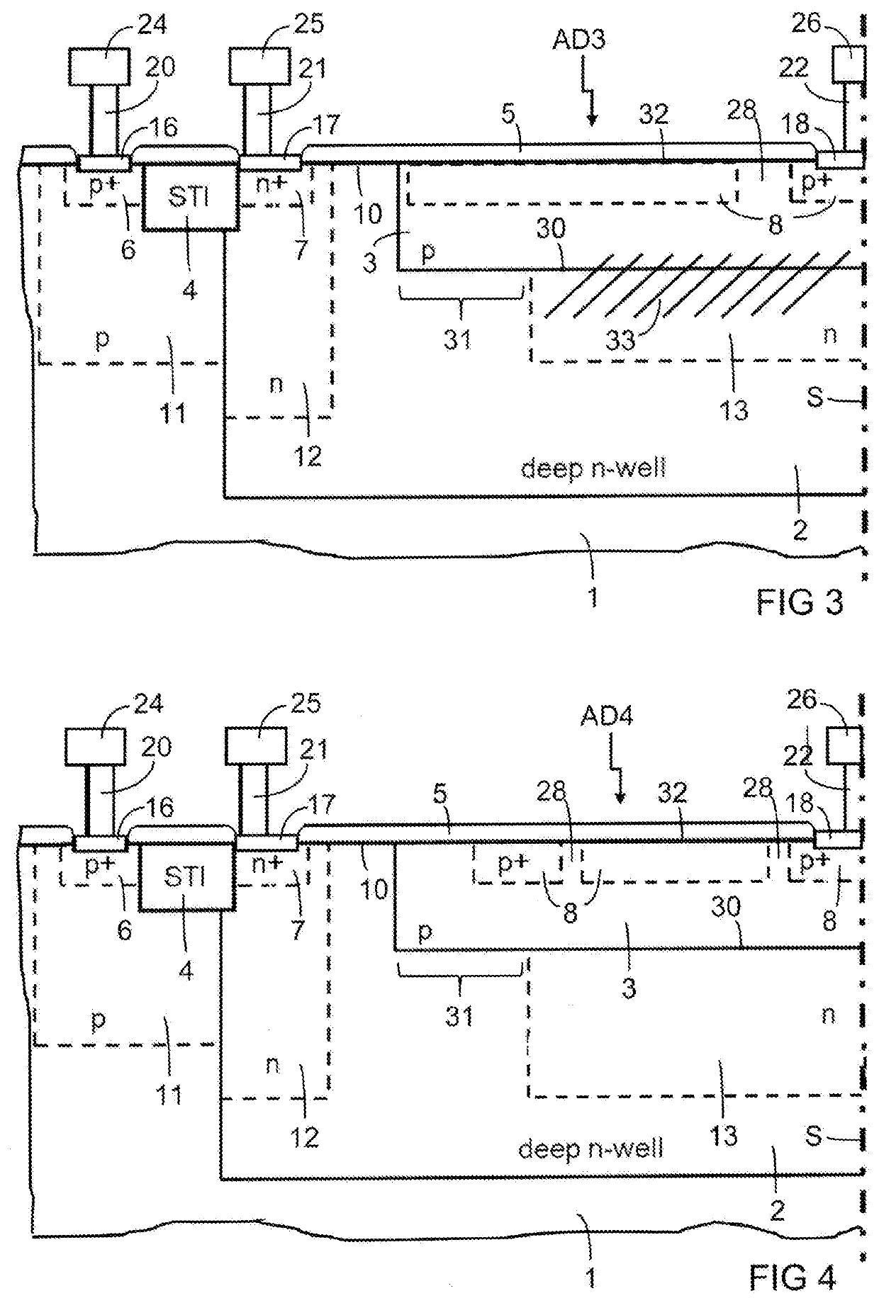 Spad device for excess bias monitoring