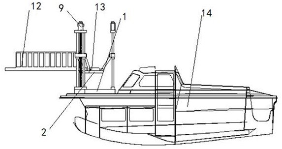 Three-degree-of-freedom displacement platform for ship