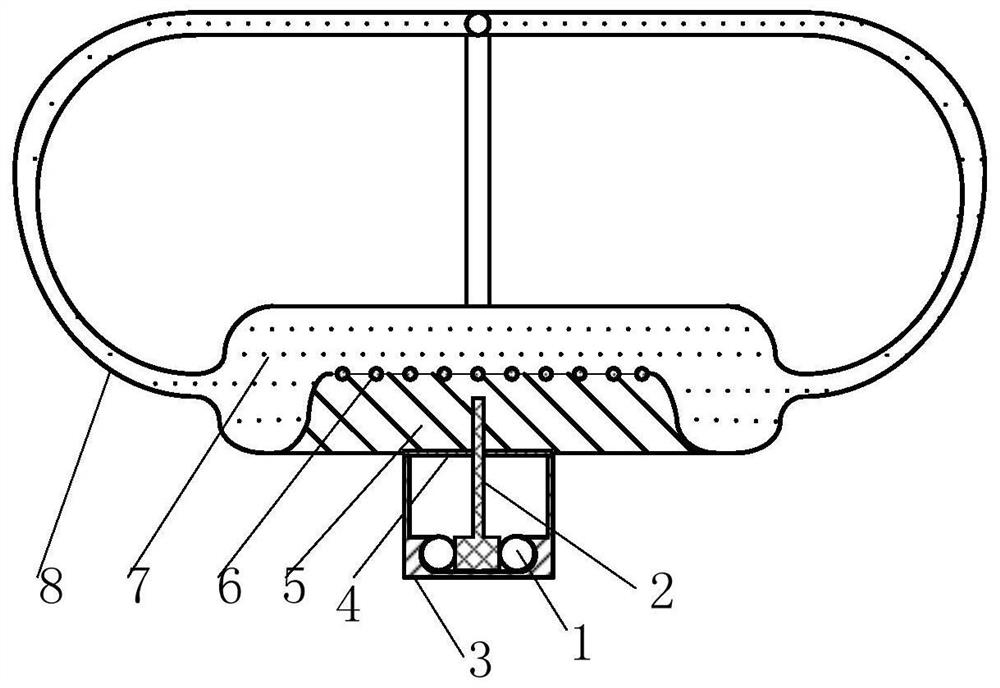 Otolith organ solid model based on annular liquid core organic piezoelectric material tube