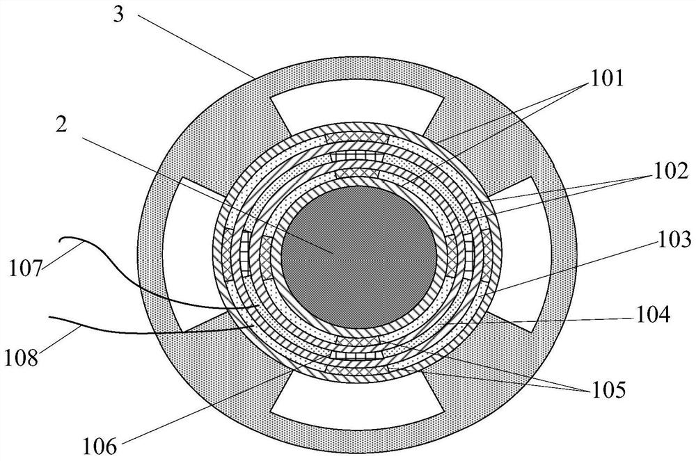 Otolith organ solid model based on annular liquid core organic piezoelectric material tube